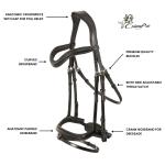 Anatomic Dressage Bridle With Reins